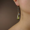 Inner Stillness earring: peridot, swiss topaz, turquoise