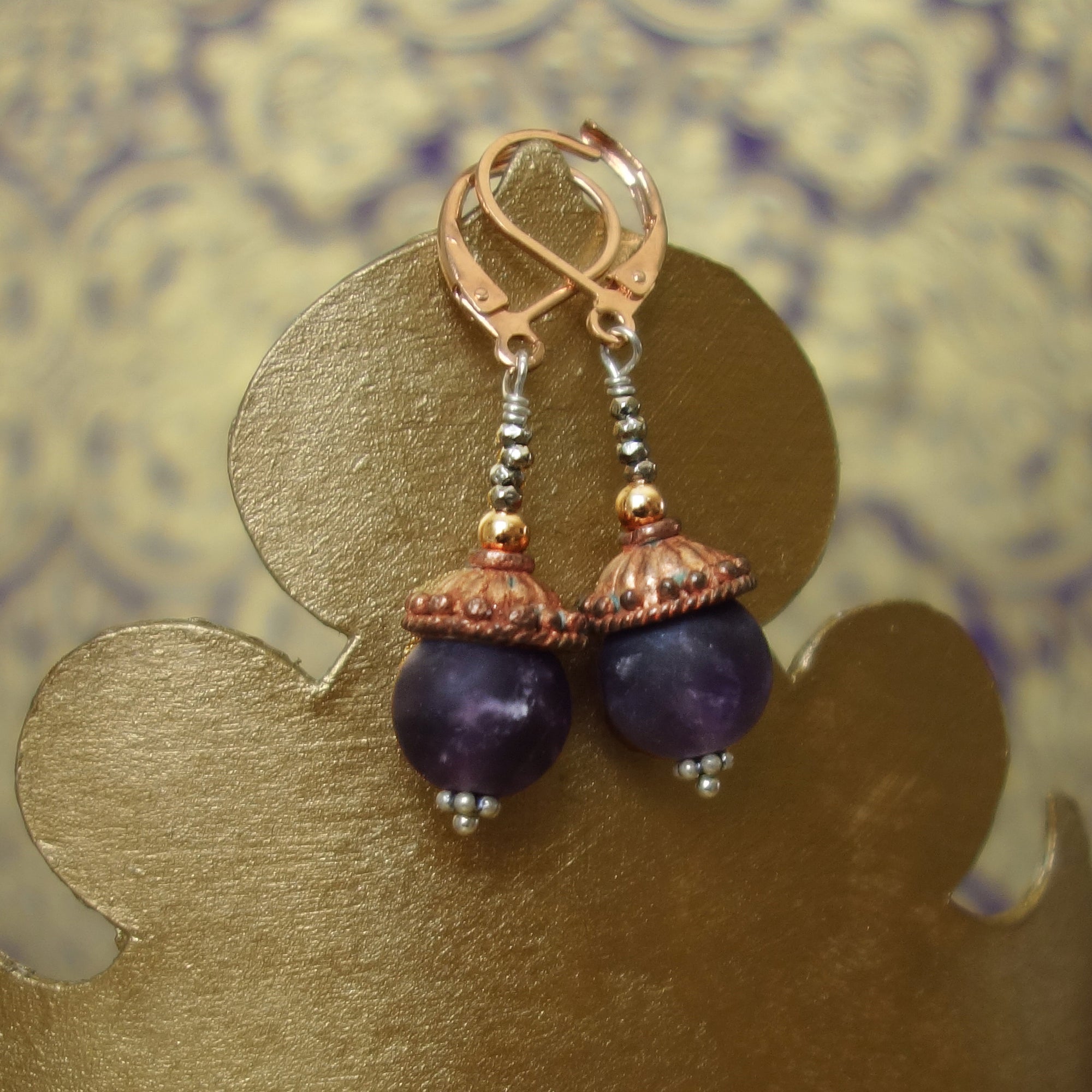Emma amethyst earrings