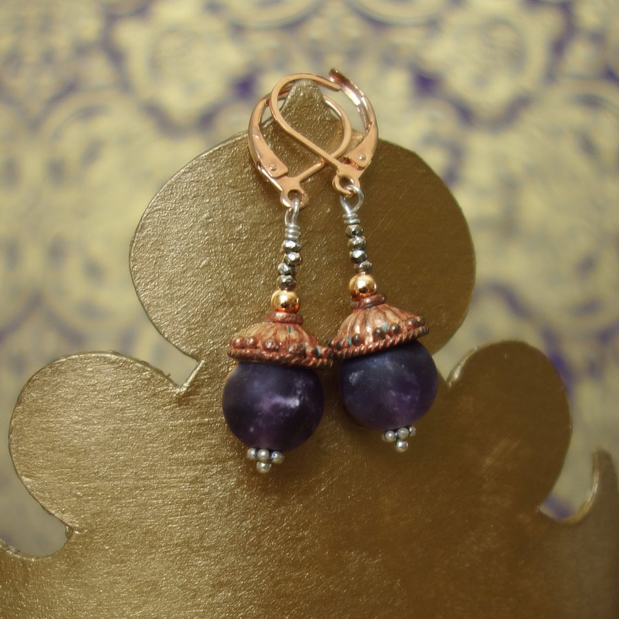 Emma amethyst earrings
