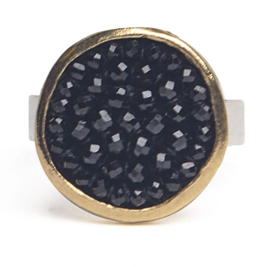 Iconic Black Sapphire mosaic ring
