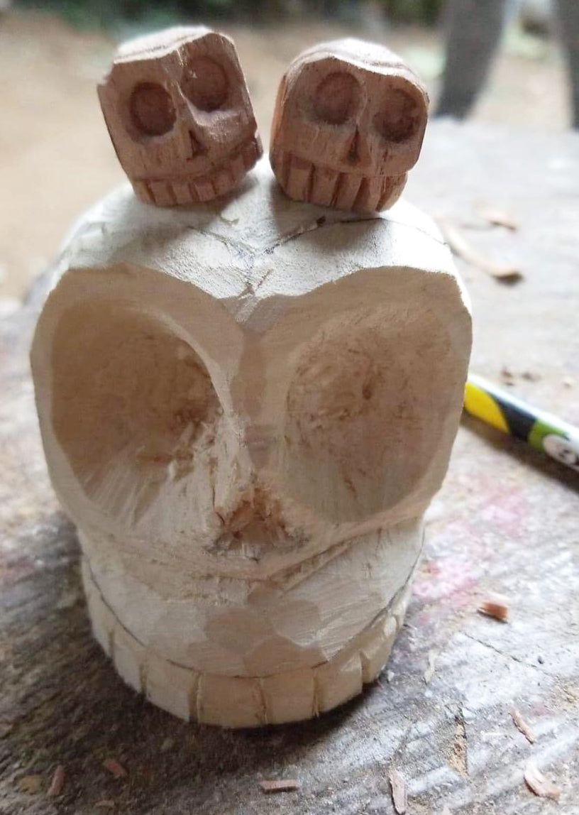 Gold and Silver skull necklace