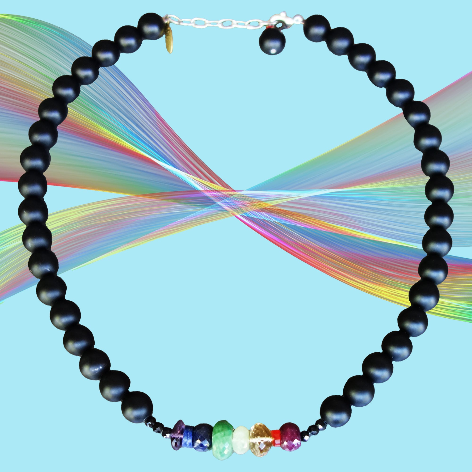 You are the Sunshine of My Life: ruby, emerald, sapphire +