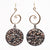 Raw Diamond and Hand Hammered Gold earring