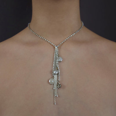 Dancing in Your Room (silverite + crystal necklace)