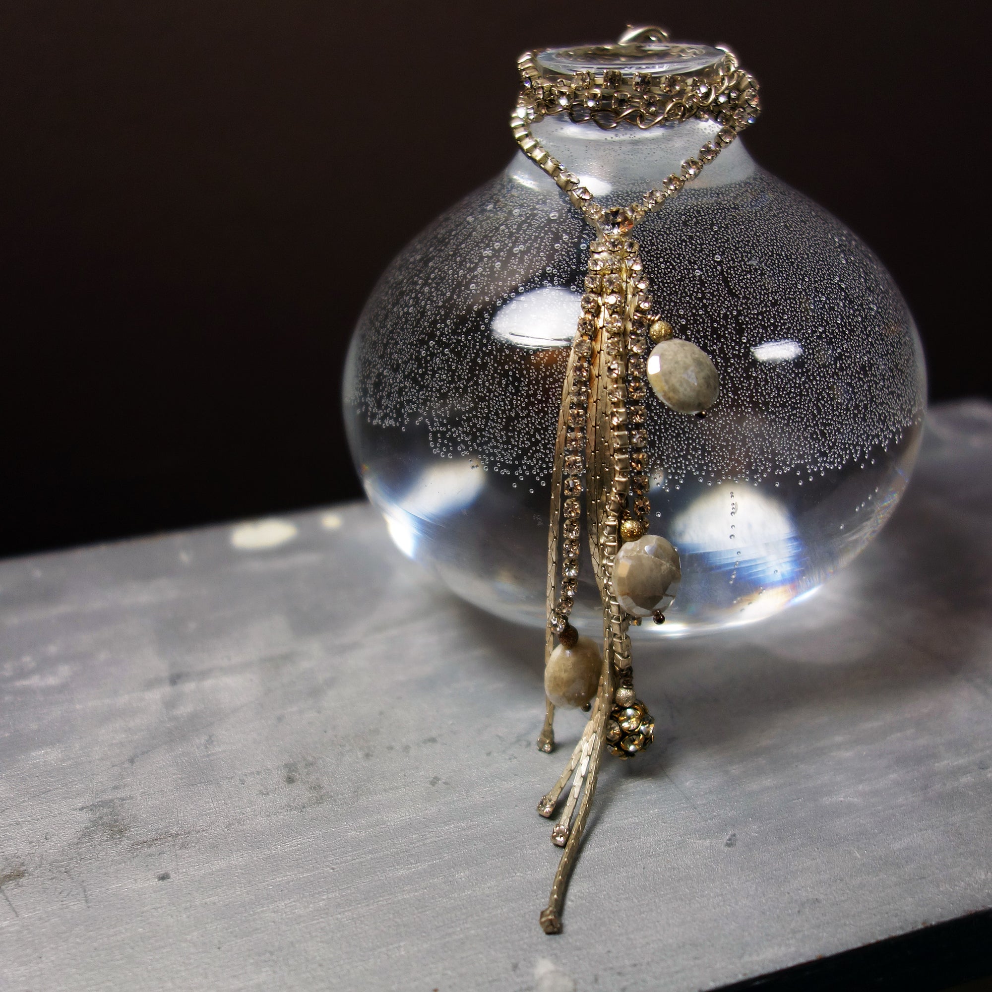 Dancing in Your Room (silverite + crystal necklace)