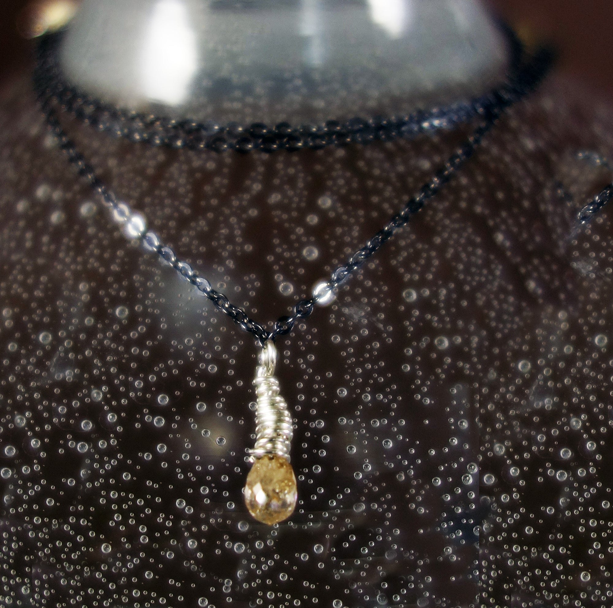 Single Teardrop Diamond necklace