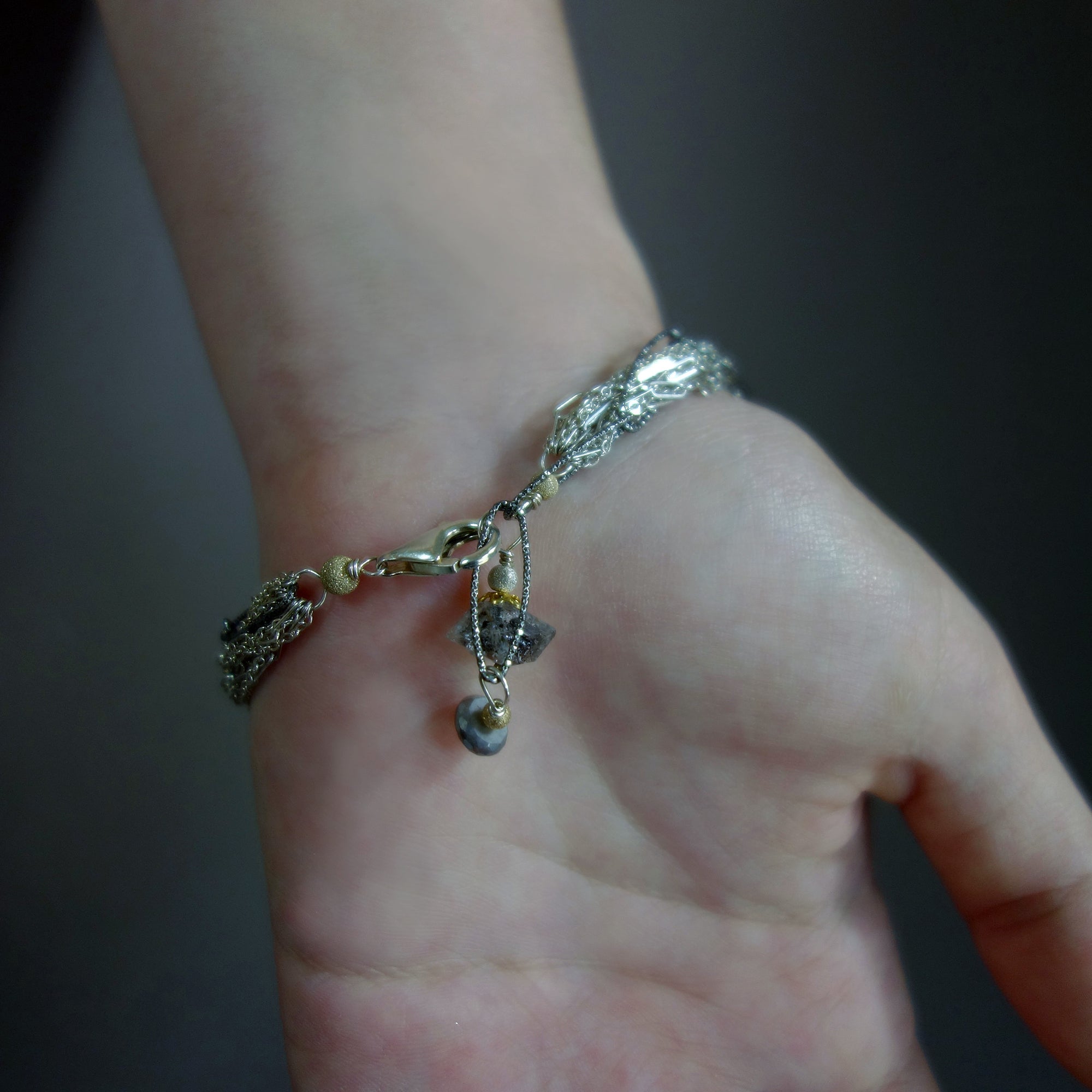 Her Heart Skipped a Beat teardrop diamonds bracelet