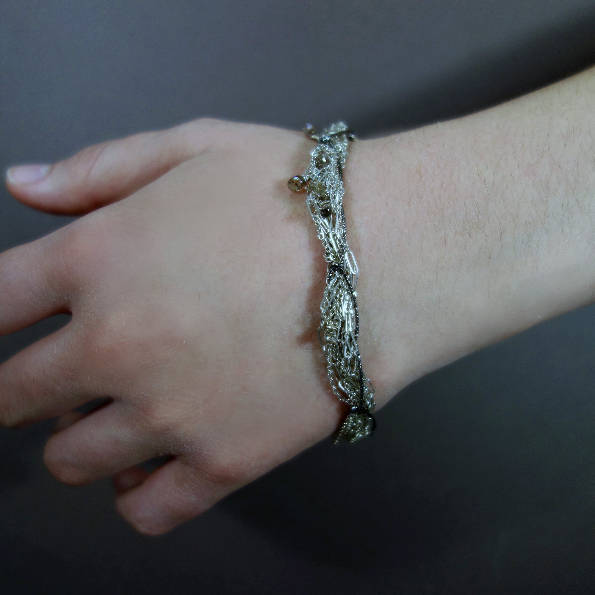 Her Heart Skipped a Beat teardrop diamonds bracelet