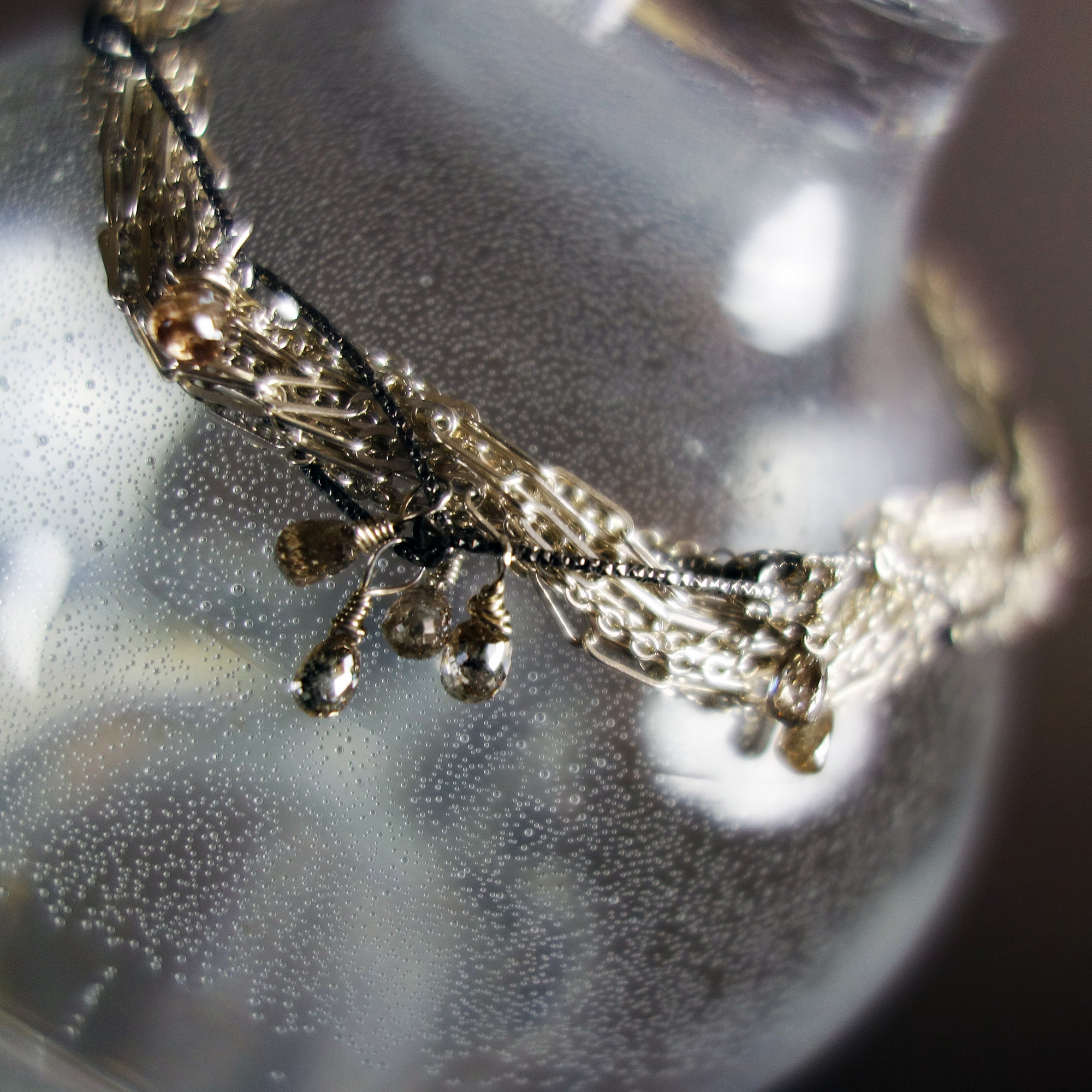 Her Heart Skipped a Beat teardrop diamonds bracelet