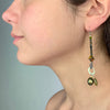 Pearl and Peridot earring