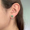 Peridot and Labradorite post earring