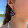 Rubylicious Teardrop Mosaic earrings