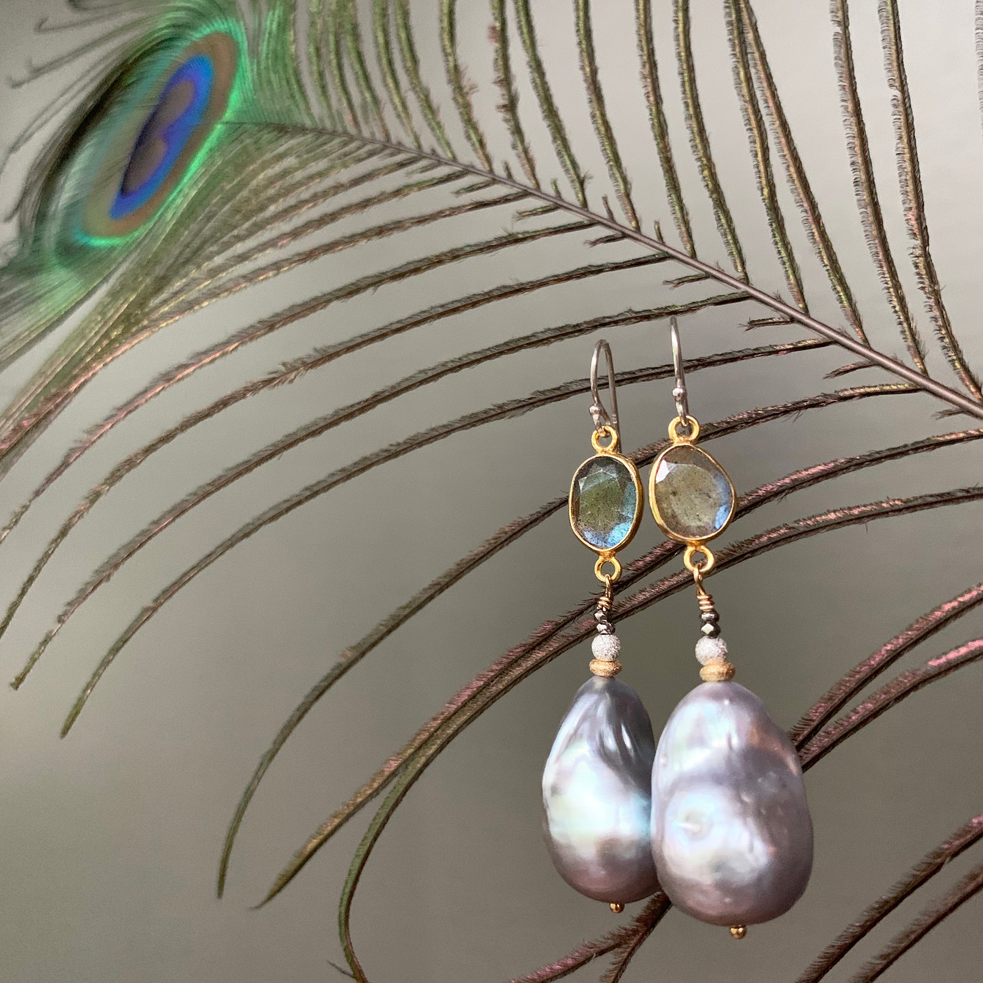 Luscious Mabé Pearl and Labradorite