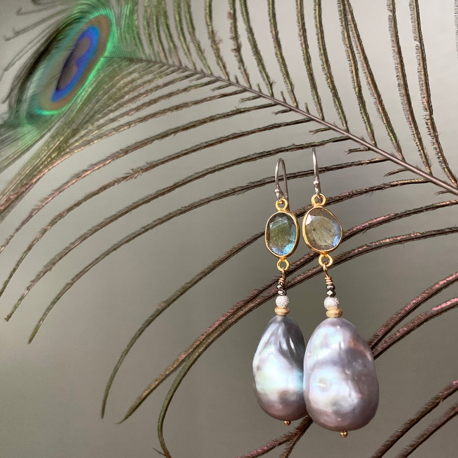 Luscious Mabé Pearl and Labradorite