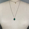 Oval Emerald Mosaic Long Necklace