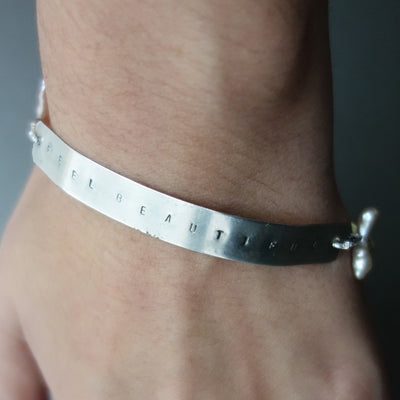 She Wore her Soul on her Sleeve (hand hammered silver bangle)