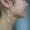 Golden Grace earring (blue topaz and gold)