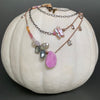 Shine on Harvest Moon (sapphire, opal, and rose gold necklace)