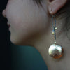 Diamond, Opal, and Hand Hammered Gold ear