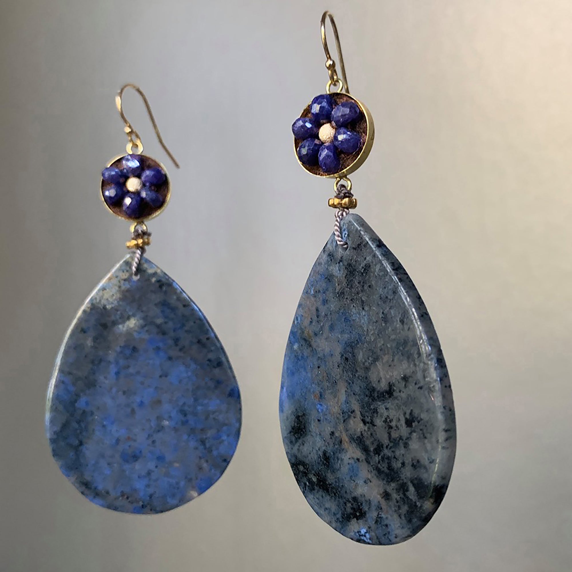 Bluer than Midnight sapphire mosaic ear