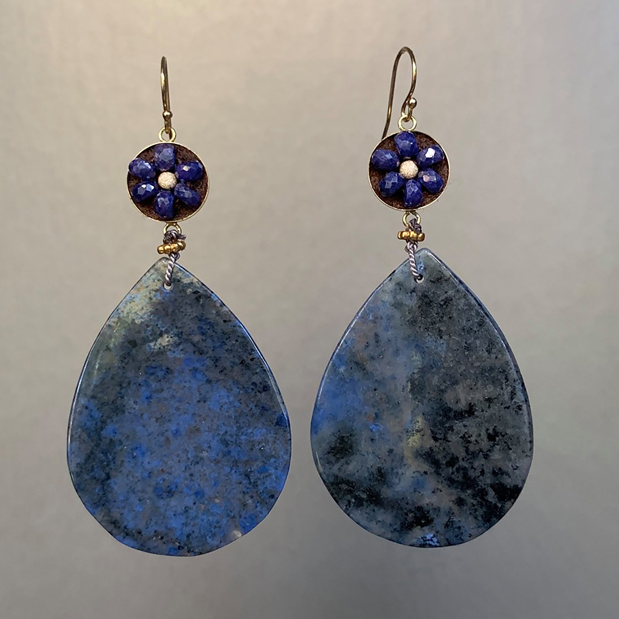 Bluer than Midnight sapphire mosaic ear