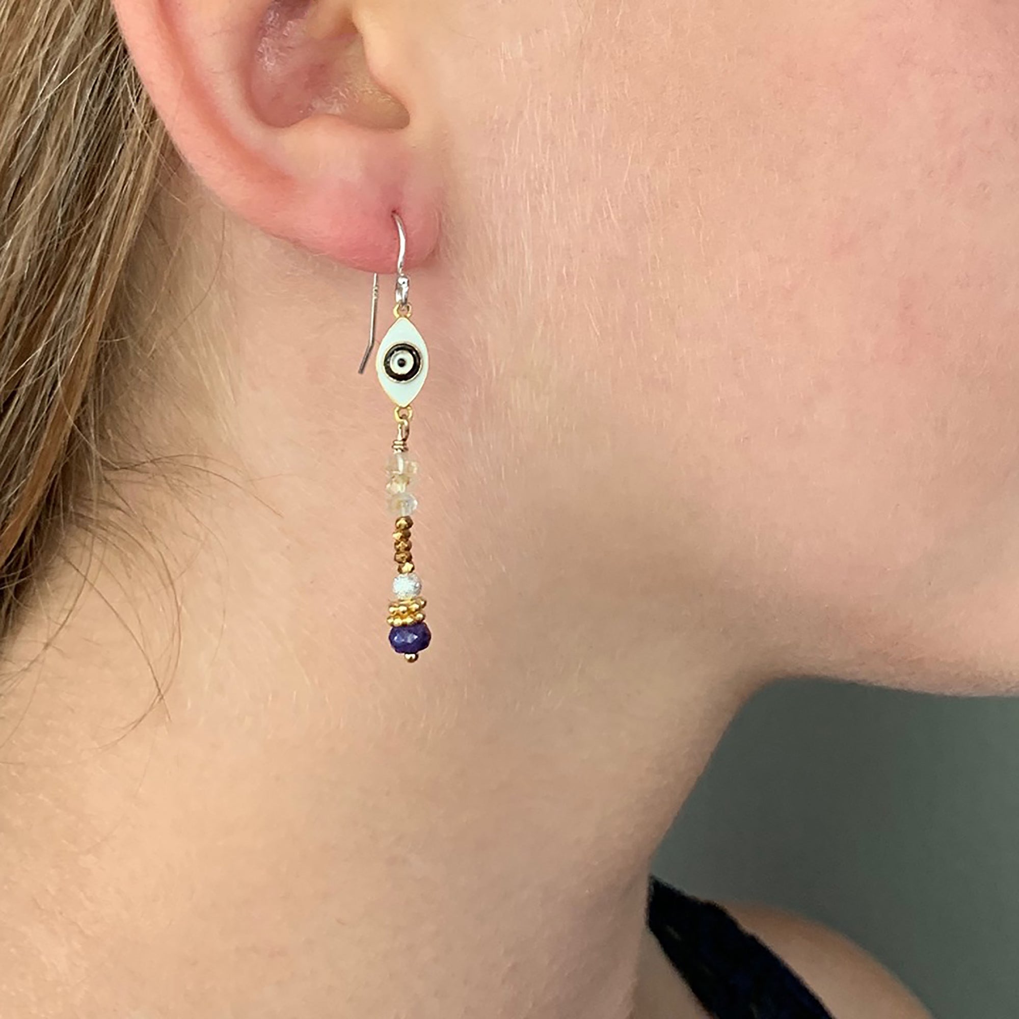 Blue Eyes Dancing in the Rain earring