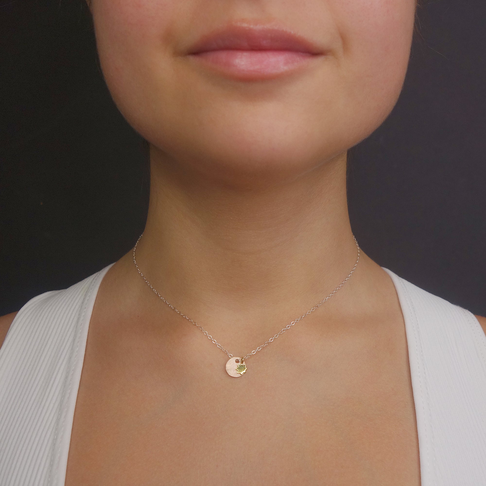 Helios's Pendant: hand hammered gold/sun pendant necklace