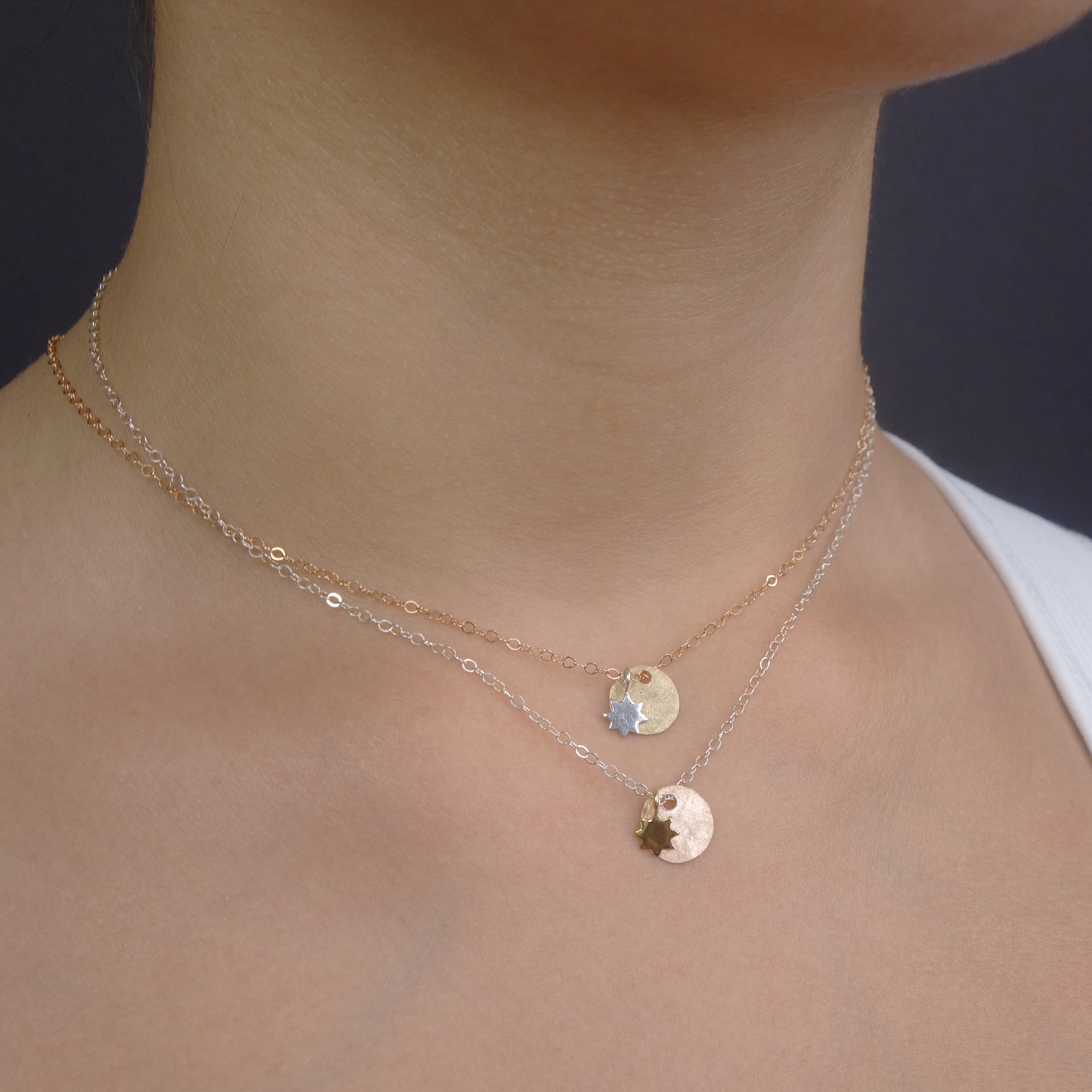 Helios's Pendant: hand hammered gold/sun pendant necklace