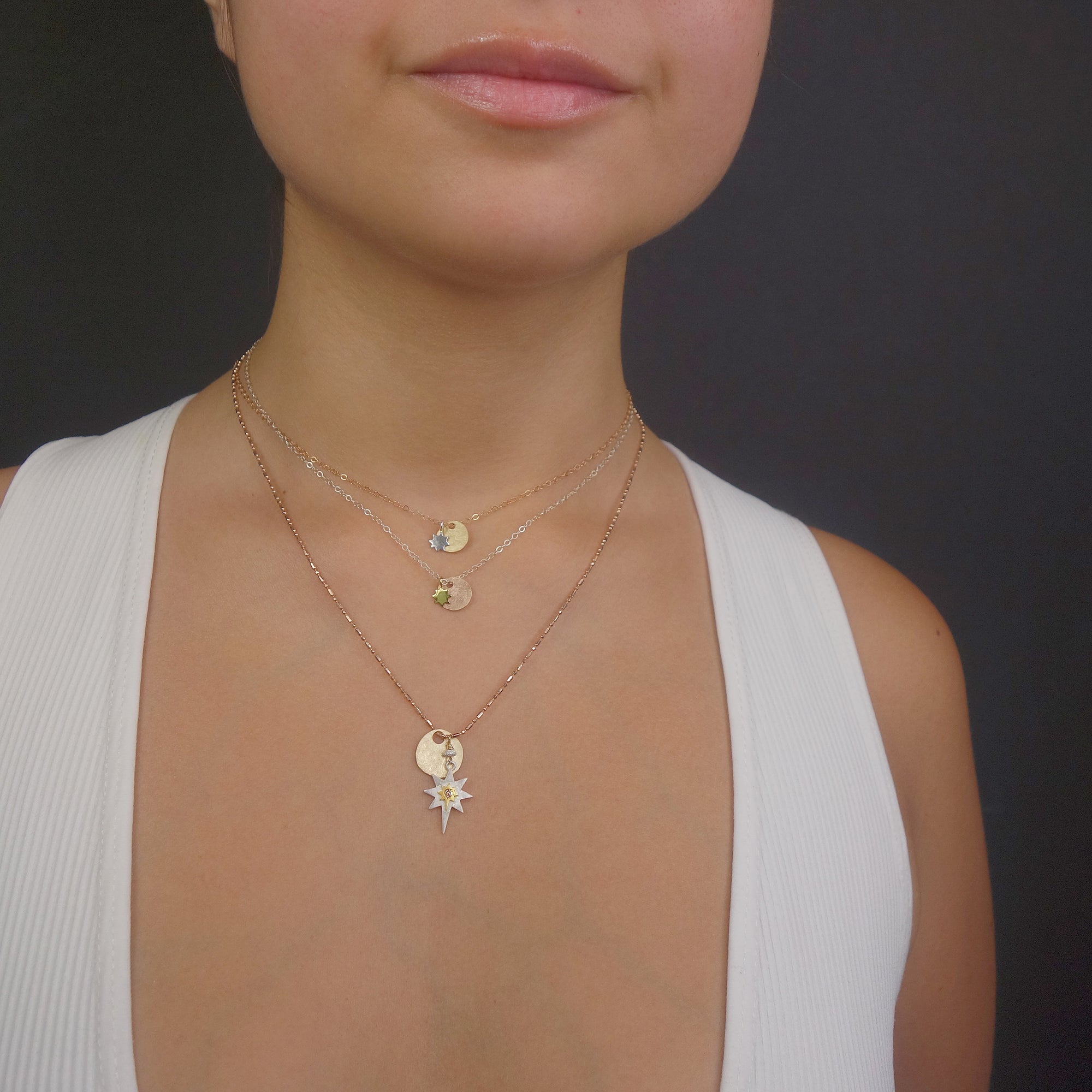 Helios's Pendant: hand hammered gold/sun pendant necklace
