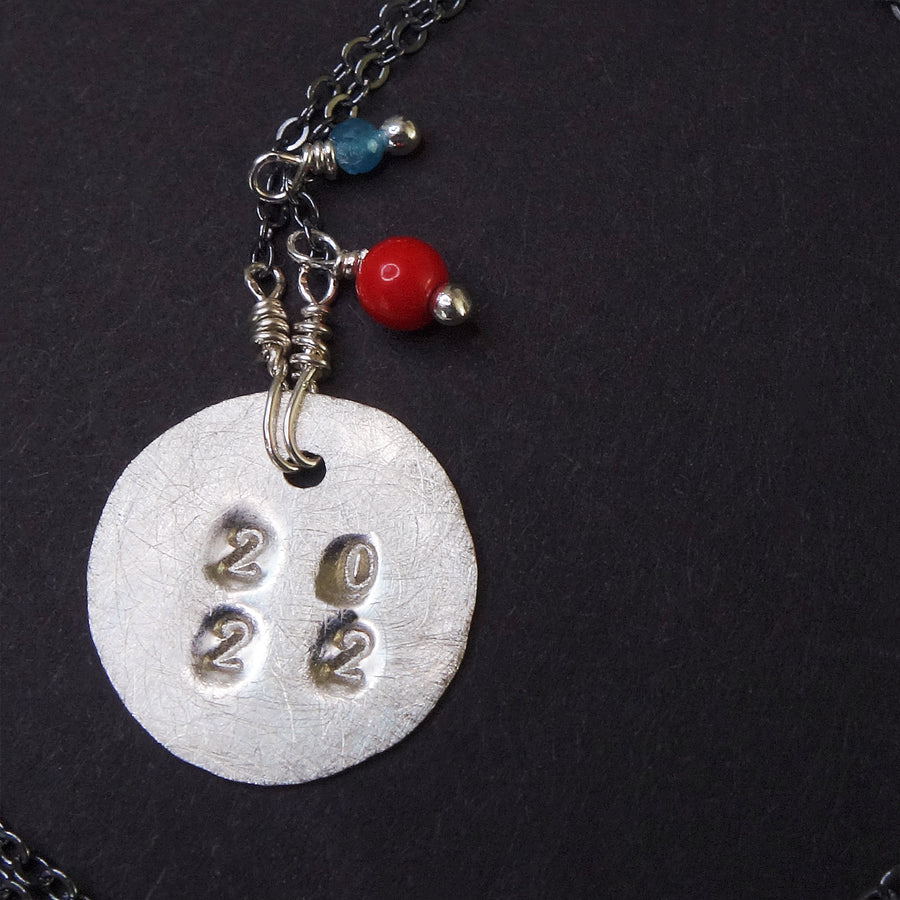 Stamped 2024 with your school colors