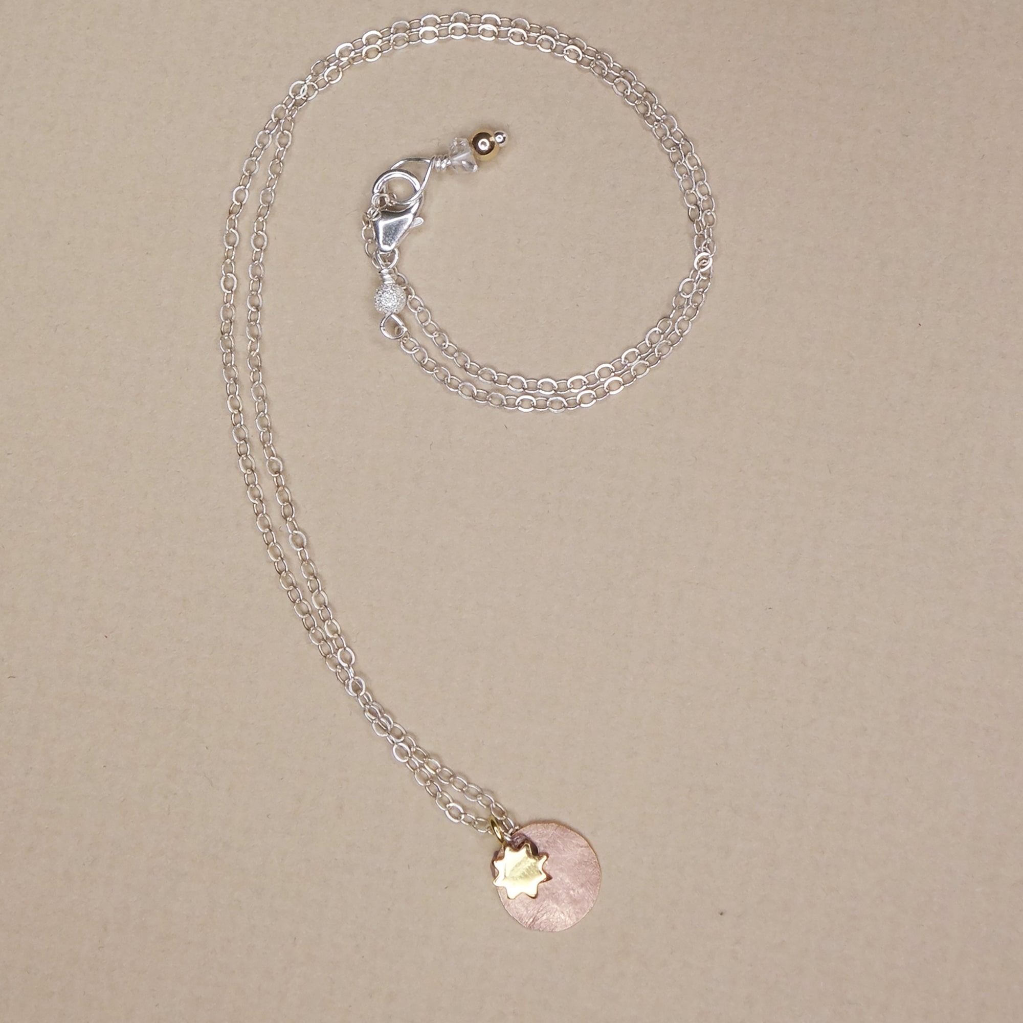 Helios's Pendant: hand hammered gold/sun pendant necklace