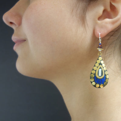 Once Upon a Time in the West: lapis and garnet earrings