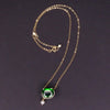 She Dazzled Them at the Moulin Rouge: tsavorite and pearl necklace