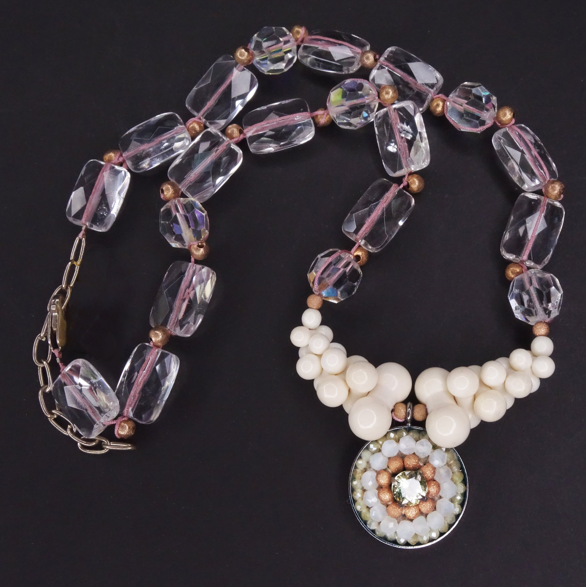 As Glamorous as Chicken Pot Pie: canary apatite + moonstone mosaic