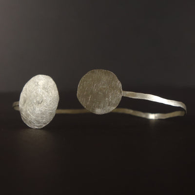 When the Planets Aligned: hand hammered silver bangle