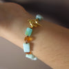 Opal and hessonite garnet bracelet