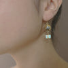 Sugar Mountain earrings: opal, gold, labradorite