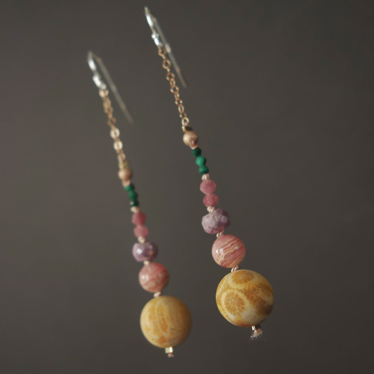 She Sewed Seeds of Kindness: fossilized agate/rhodocrosite ear