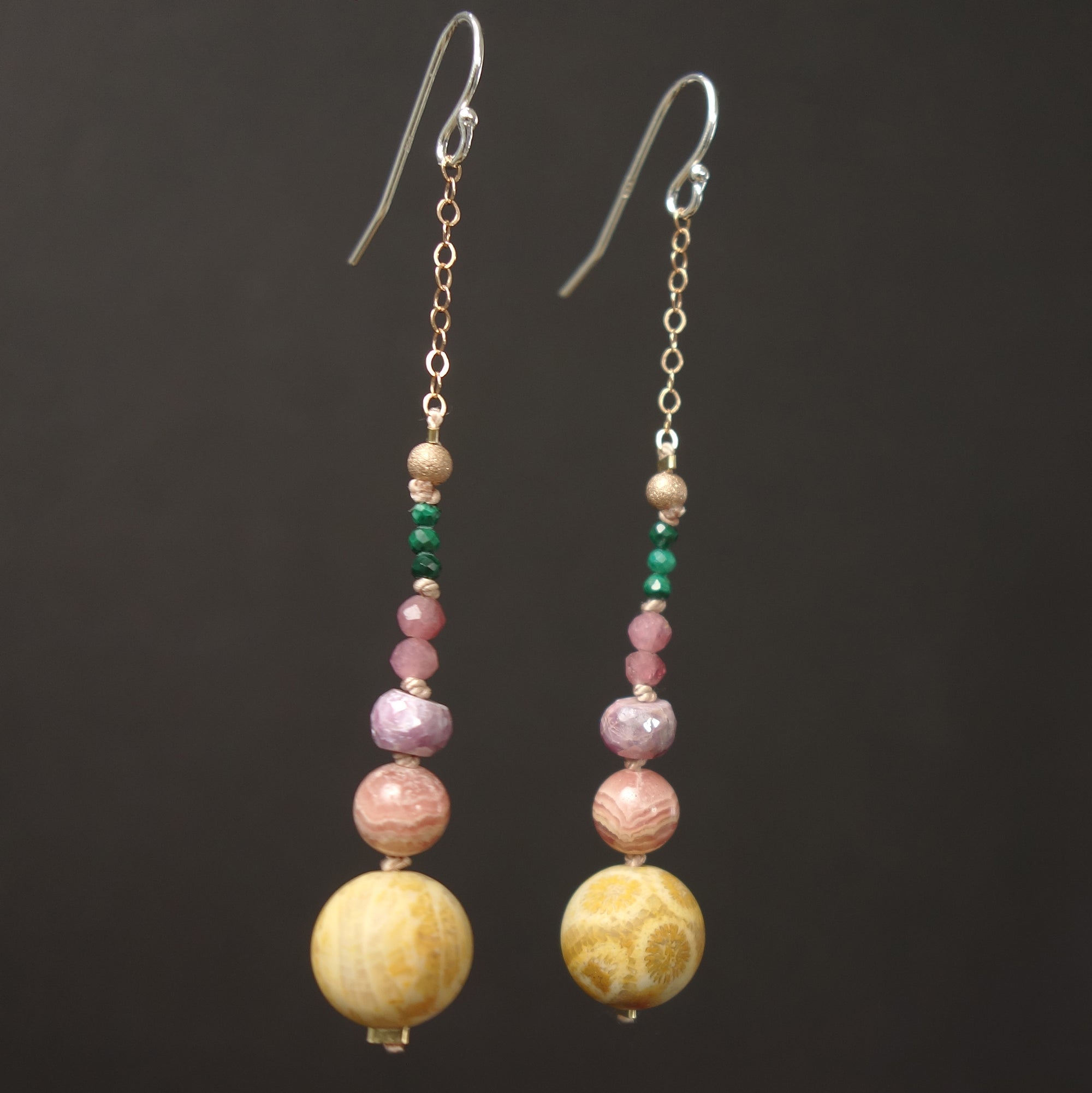 She Sewed Seeds of Kindness: fossilized agate/rhodocrosite ear