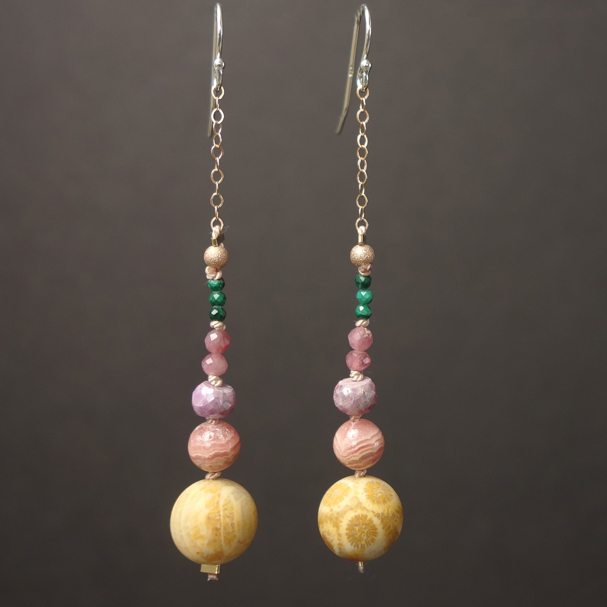 She Sewed Seeds of Kindness: fossilized agate/rhodocrosite ear