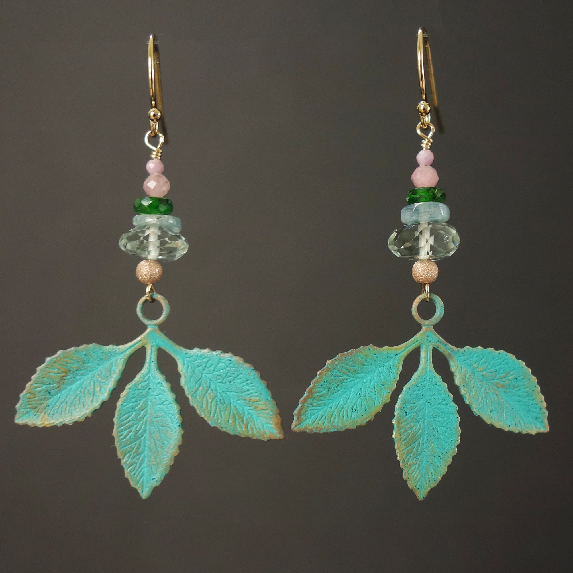 A Simple I love you will do: presiolite and kyanite earring