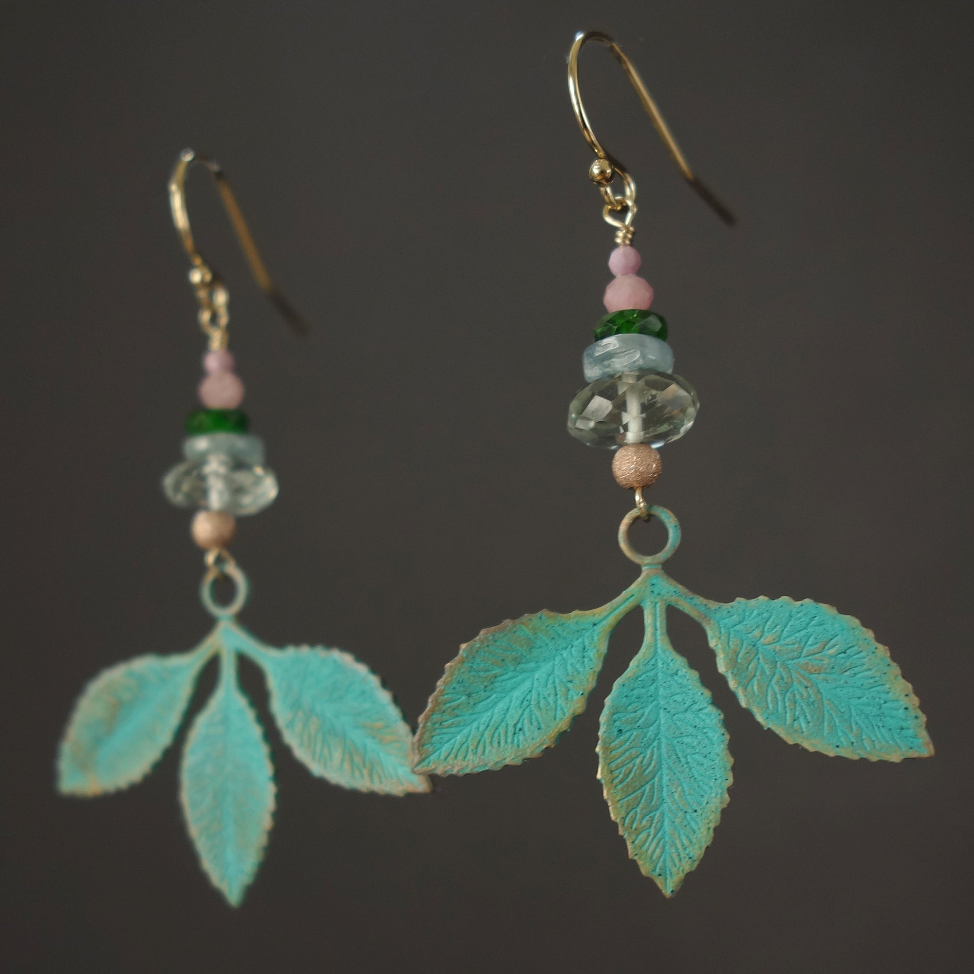 A Simple I love you will do: presiolite and kyanite earring