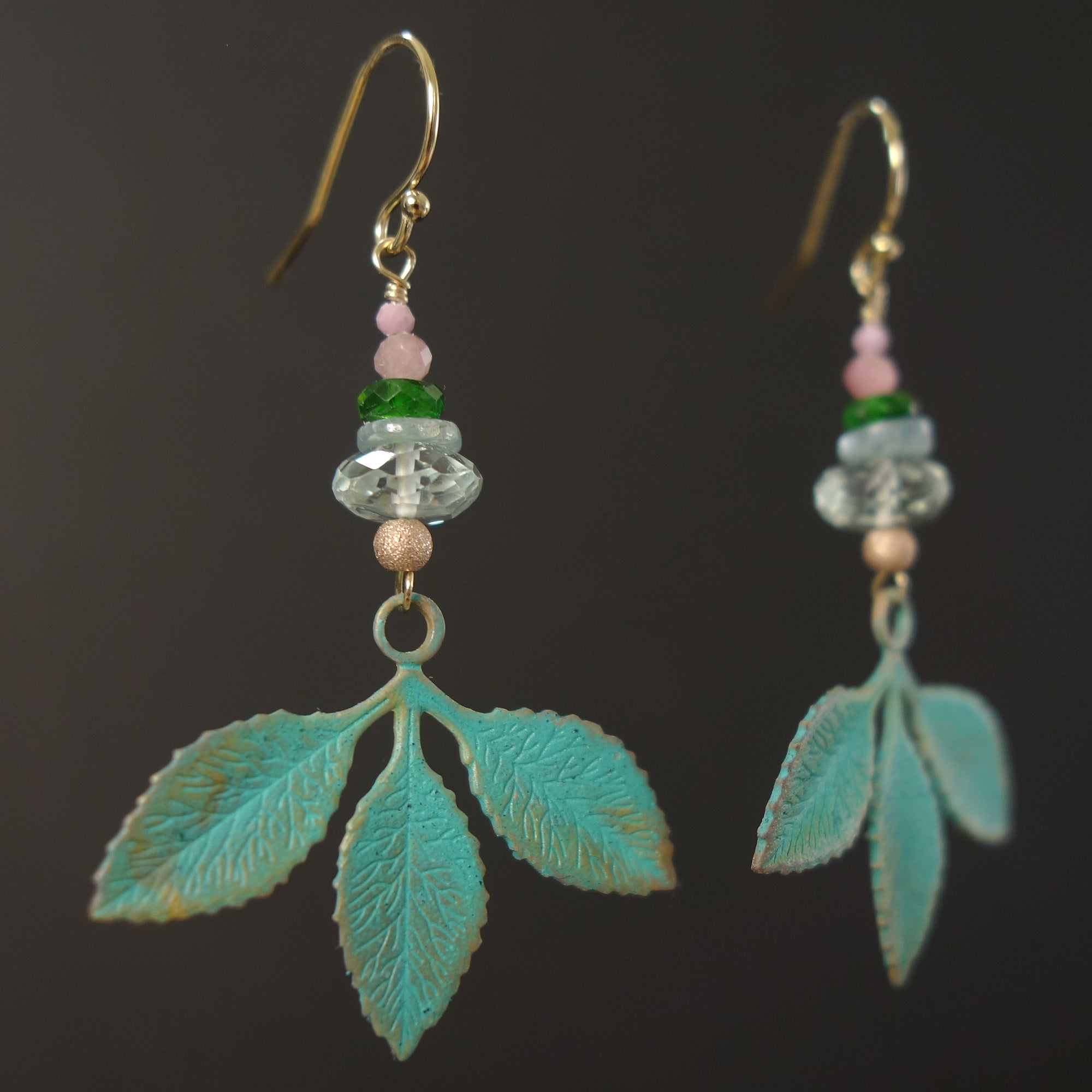 A Simple I love you will do: presiolite and kyanite earring