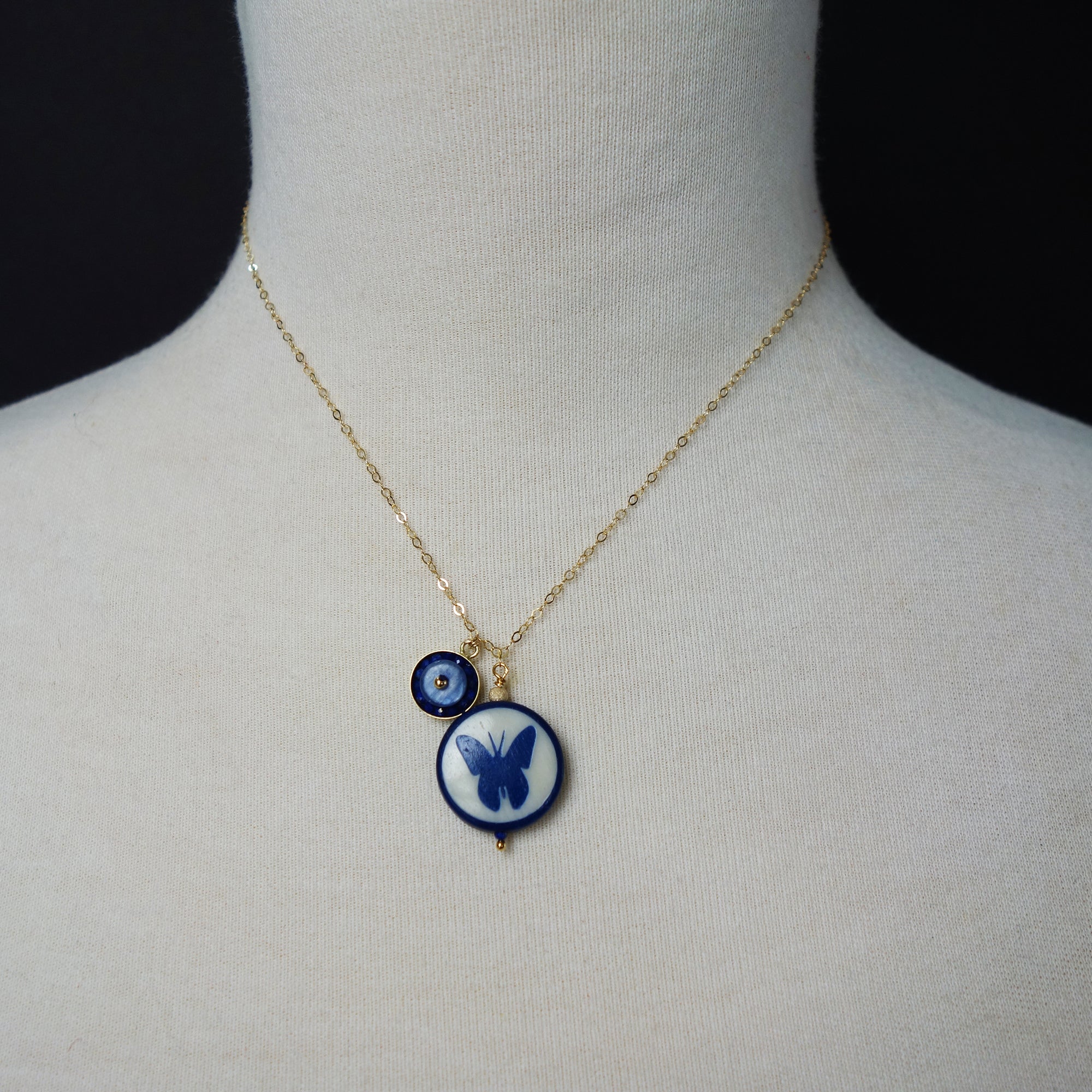 She Shows her true colors: butterfly/mosaic necklace