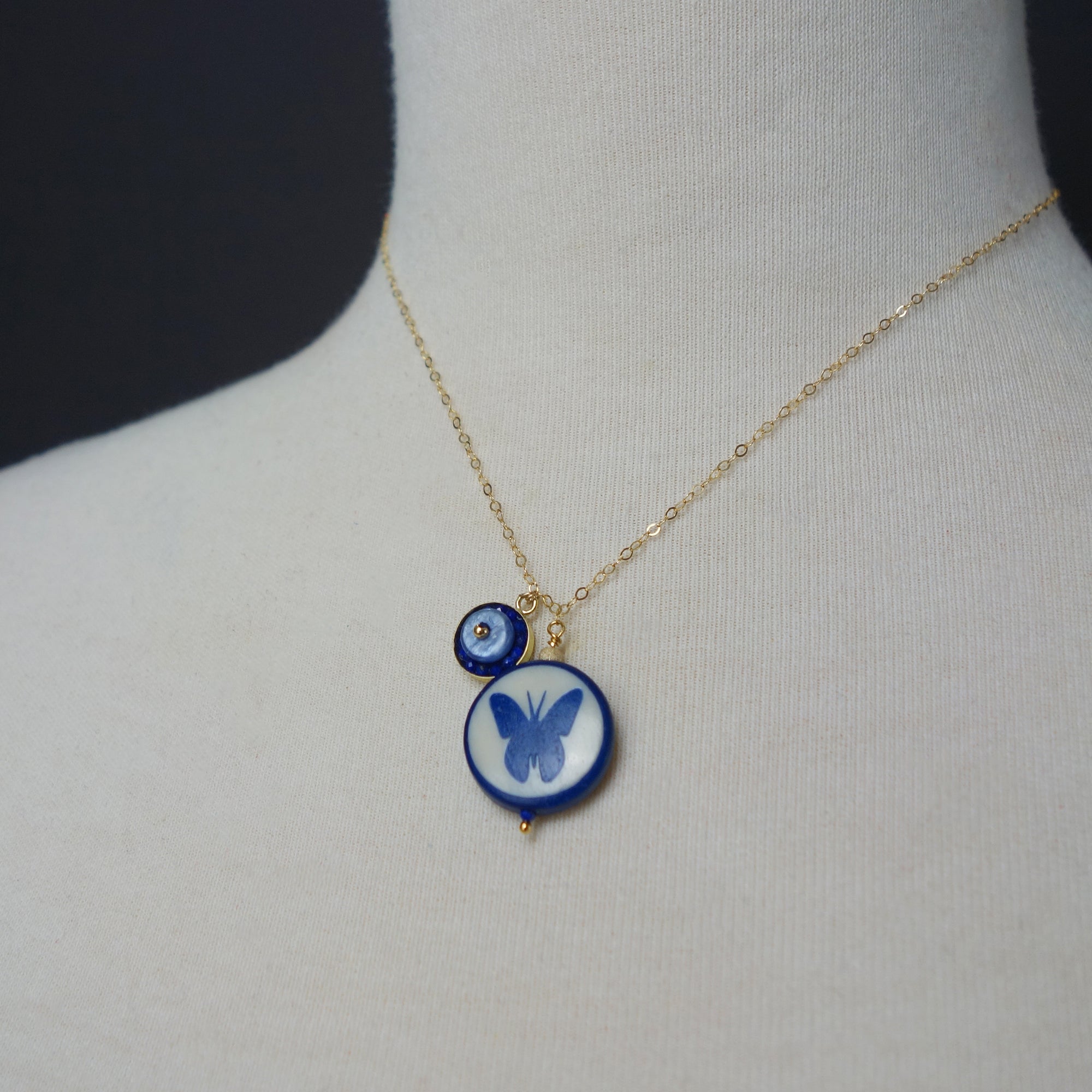 She Shows her true colors: butterfly/mosaic necklace