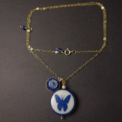 She Shows her true colors: butterfly/mosaic necklace