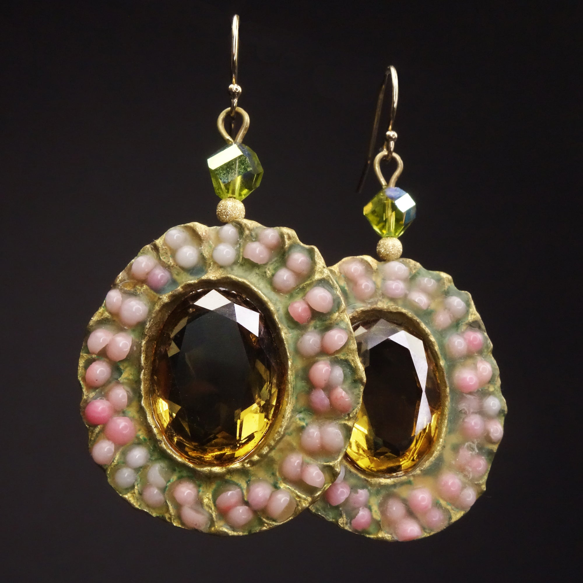 She Left Magic Fairy Dust Everywhere: whiskey citrine earrings