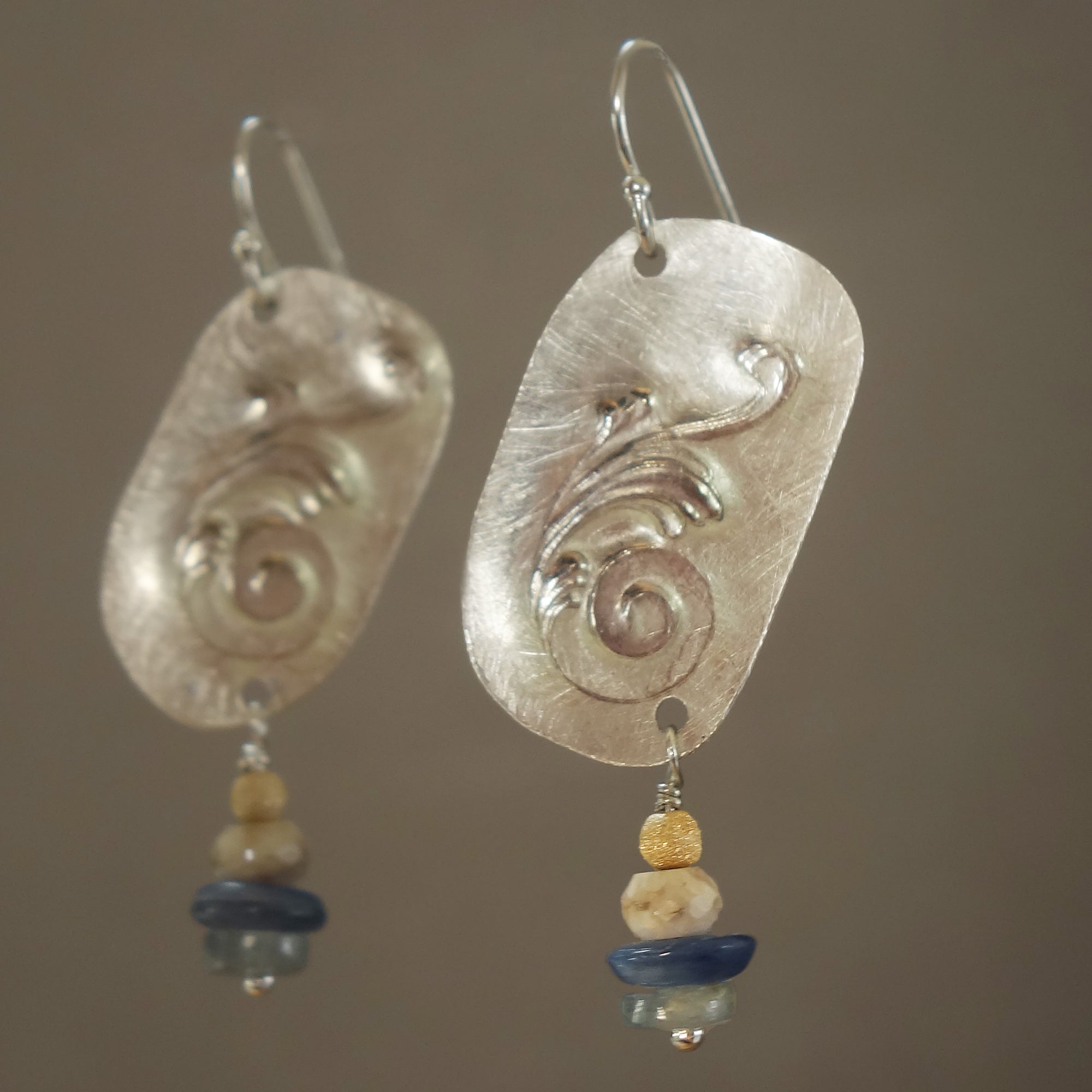 Her Gratitude Shines: hammered silver earrings (Wanderlust Paris)