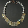 Rhudalated Quartz, Peruvian opal, and Pearl necklace