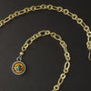 Australian opal, yellow sapphire, and gold mosaic necklace